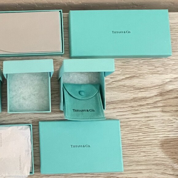 Tiffany & Co. Box Set of 8 Blue Vintage Pouch Empty Boxes Jewelry Storage - Picture 5 of 10